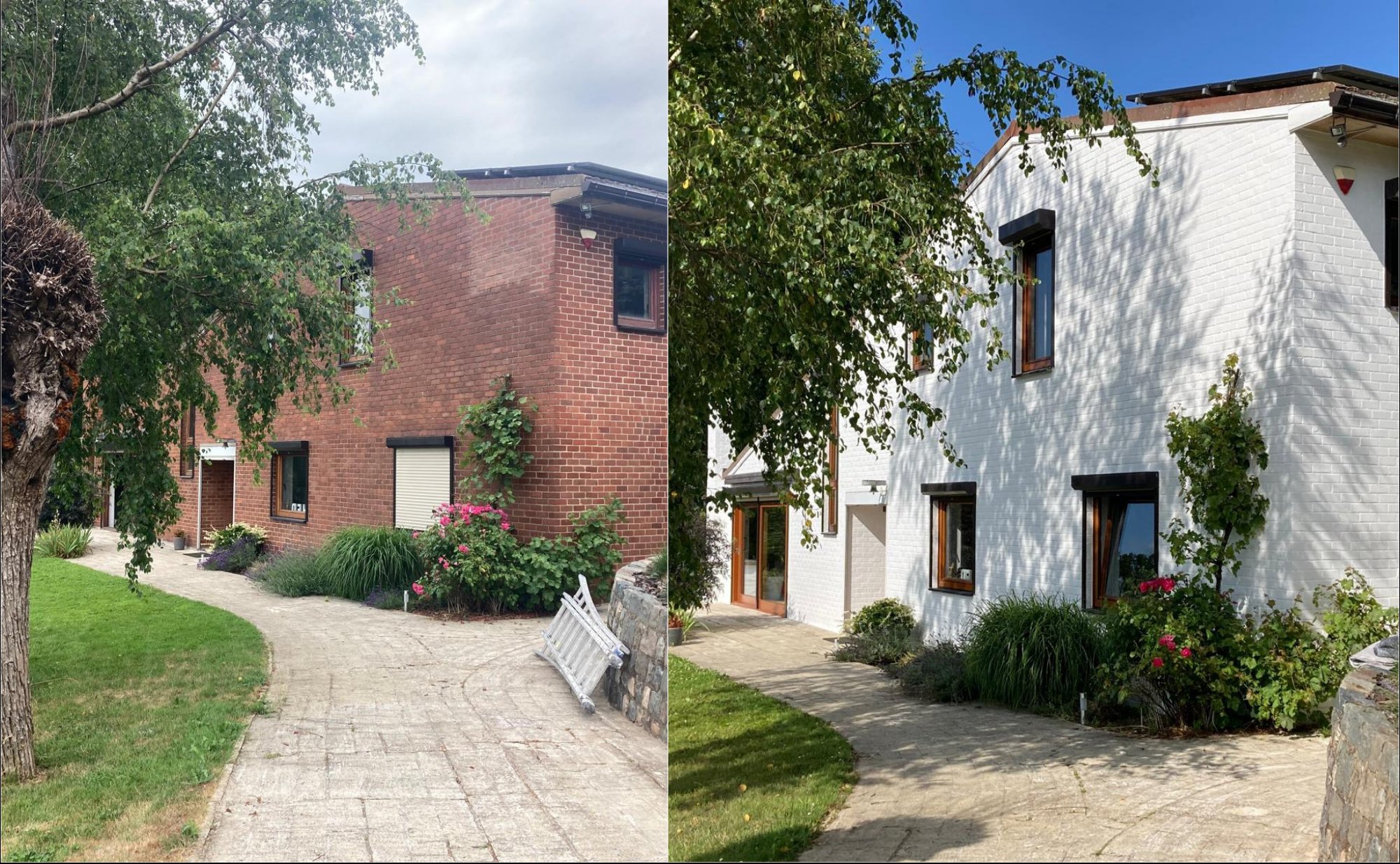 Peinture extérieure d'une villa à Wavre