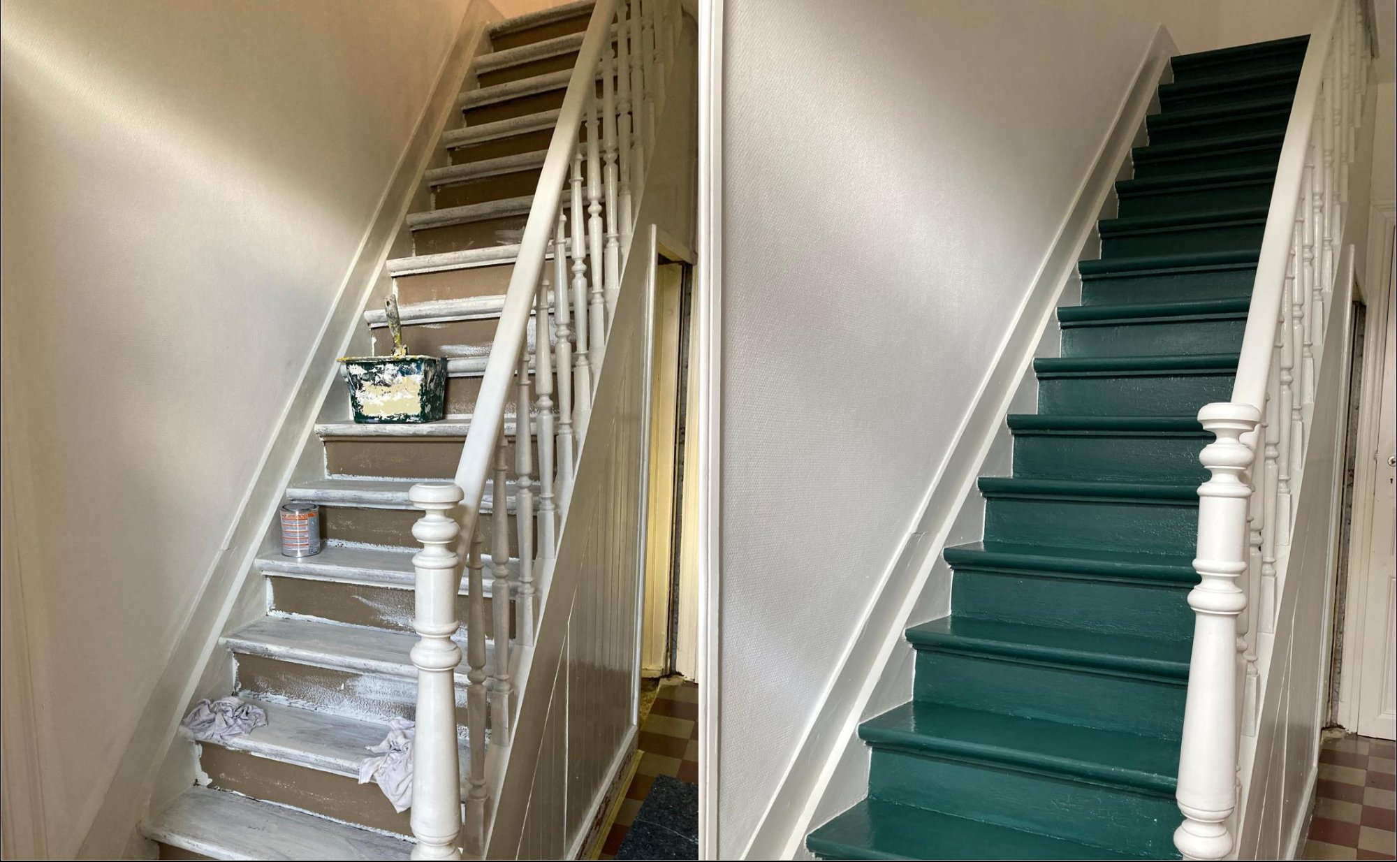 Peinture d'escalier à Wavre